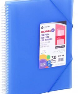 Carpeta A4 40 fundas Espiral y Gomas